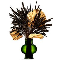 Bouquet of dried flowers in a glass vase 139