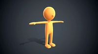 Low Poly Game Ready Stickman Rigged