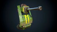 Foldable turret