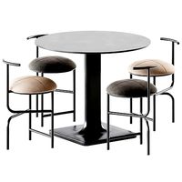 Table Plinto by Varaschin and Blend Chair U By Stellar Works