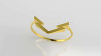 Jewelry horn shaped casual ring printable S23