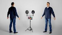 Man in sweater ready for animation 347