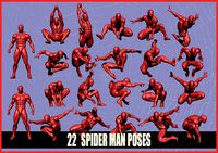 22 Spider man full body poses