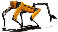 SpotMini Boston Dynamics with Manipulator Rigged for Cinema 4D
