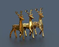 Abstract statue deer geometry models