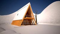 Chalet in the snow