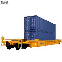 Railroad double-stack wagon