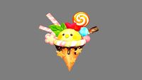 Cartoon chick ice cream