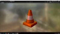 Signal cone  Low-poly 3D model