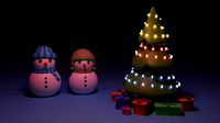 New Year snowmen