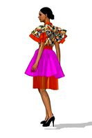 Women  fashion skirts  chiffon print fashion skirts