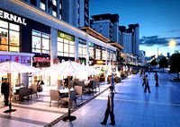 Commercial commercial street Along the street