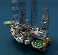 Offshore drilling platform offshore oil field cargo ship