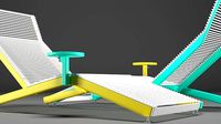 RIVAGE Steel sun lounger By mmcite1