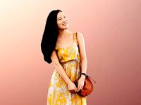 Anita 11353 - Asian Girl Standing In Summer Dress
