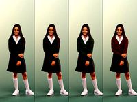Layla 12410 - 4 Texturevariations - Standing Schoolgirl