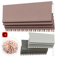 Roman Curtains 129 Etsy Blush Roman blind with pompoms
