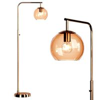 Rivet Hudson Mid Century Brass Floor Lamp