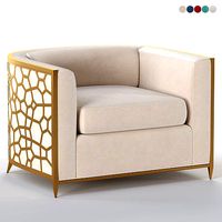 Caracole Golden Curved Chair