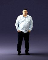 Fat man shirt outside 0498