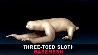 Three-Toed Sloth Base Mesh