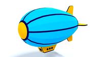 Low Poly Cartoon Zeppelin