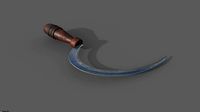 Sickle tool of labor PBR low-poly 3D model