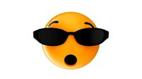 Emoji 084 Speechless with oval glasses