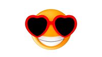 Emoji 082 Laughing with heart shaped glasses