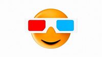 Emoji 081 Smiling with rectangular glasses