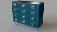 Lacquered Regency Twelve-Drawer Dresser