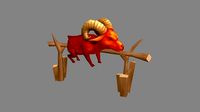 Cartoon roast whole lamb