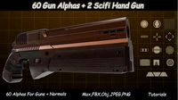 60 Gun Alphas Plus 2 Scifi Hand Gun Plus Tutorial