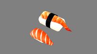 Cartoon Shrimp Tail Sushi - Sashimi