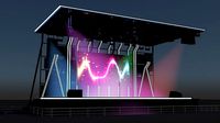 Concert Stage Area Low Poly