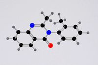 Drug Methaqualone Molecule