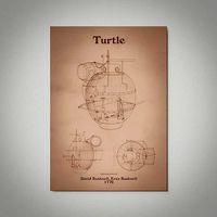 Turtle Submarine Wall Picture