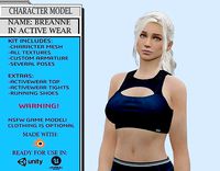 VR PBR FEMALE AVATAR CHARACTER BREANNA 3D MODEL CHEAP PRICE