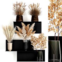 Collection of bouquets of dried flowers 207