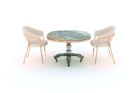 Antic table with chairs