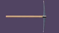 Realistic steel pickaxe low poly 2048p