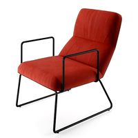 Sancale Elle Sled base fabric armchair with armrests