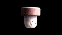 Photoscanned Whiskey Bottle Cork Cap