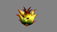 Cartoon dragon fruit - pitaya