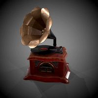 Gramofon Daklin Sinatra PBR low-poly game ready