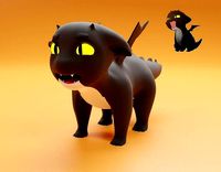 Black Baby Dragon Mesh Sylvie