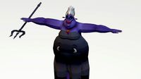 Ursula from The Little Mermaid 3D print model Low-poly 3D model