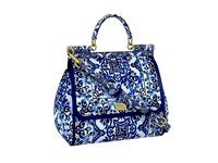 Dolce Gabbana Sicily Bag Blue Print