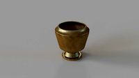 Grail Brass Footed Vase Planter