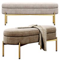 Chloe Storage Bench ottoman by Lumisource